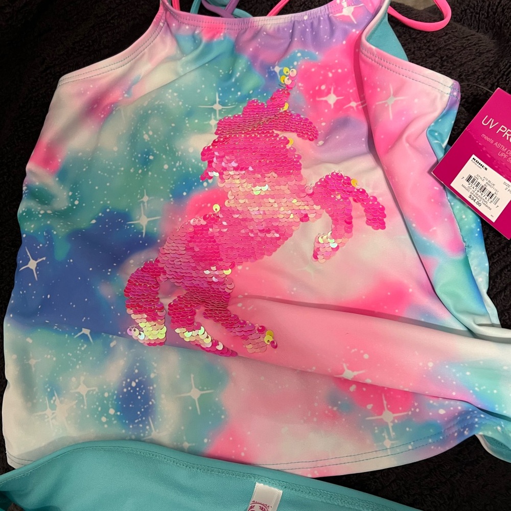 NWT size 16 Big Girls tankini swim set 2 piece include top with matching bottom